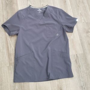grey infinity scrub top size medium